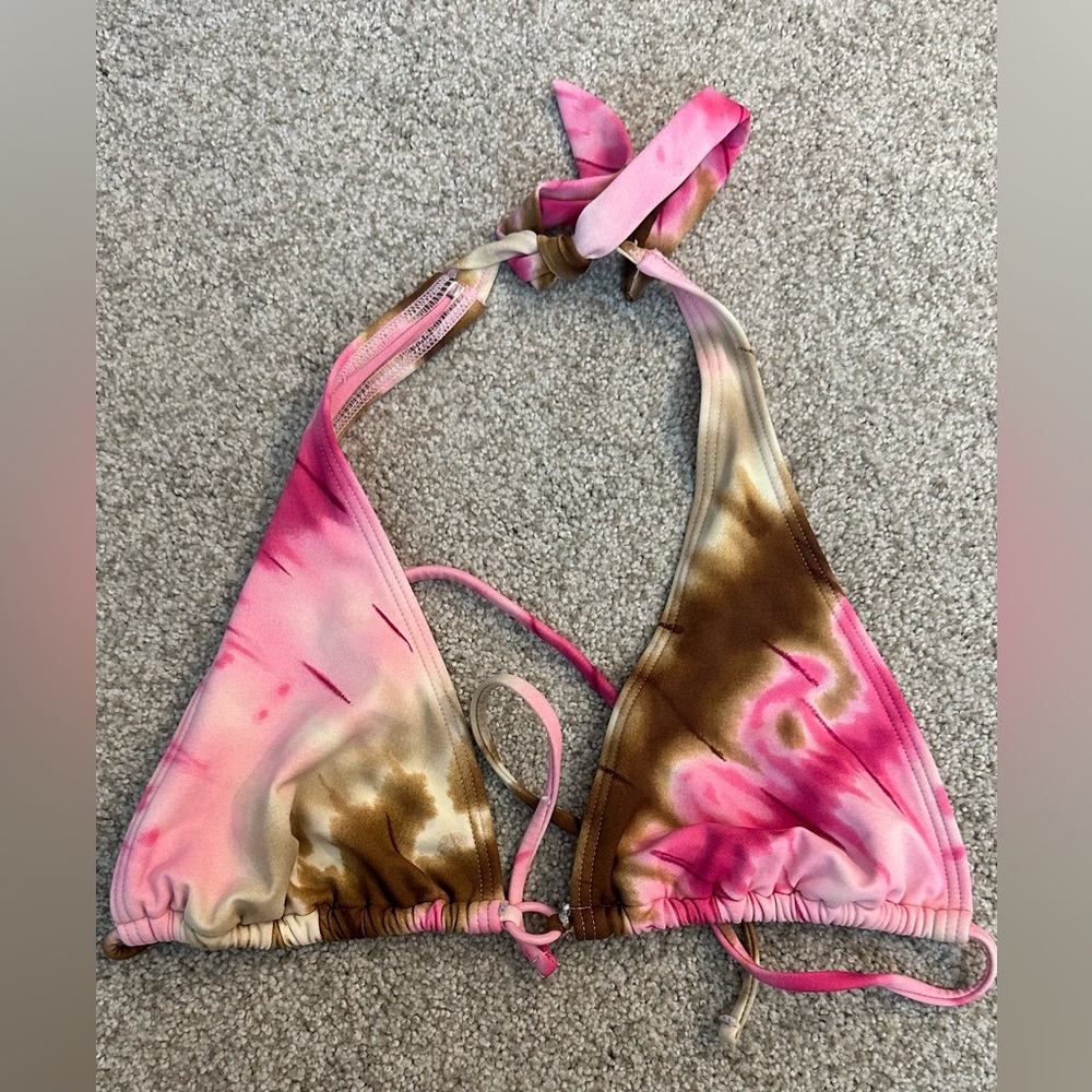 No Boundaries Pink and Brown Kids Swim Bikini